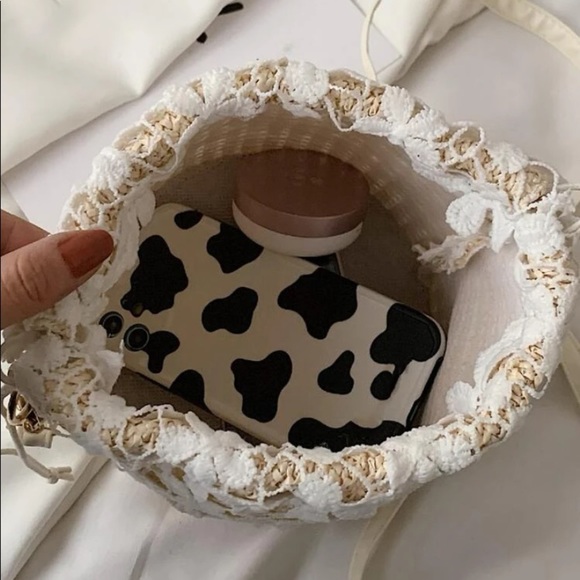 Straw Lace detailed bag - Picture 3 of 8